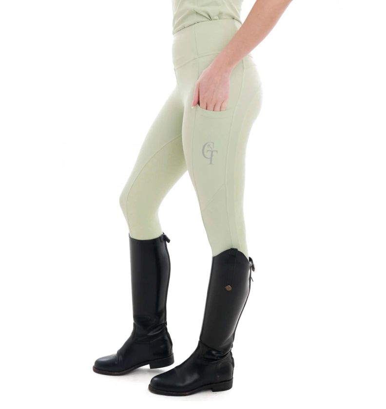 Horse Riding Leggings Full Seat-Pastel Green