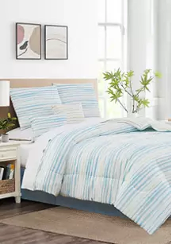 Watercolor Stripe 6-Piece Comforter Set