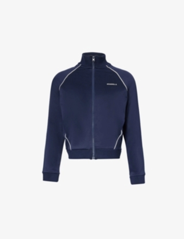 ADANOLA - Embroidered-logo contrast-piping woven track jacket | Selfridges.com