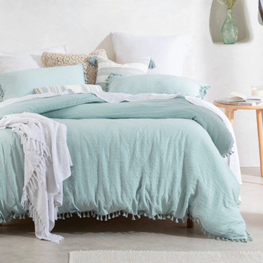 Talia Pale Aqua Quilt Cover Set [ESSBTALIA22F]