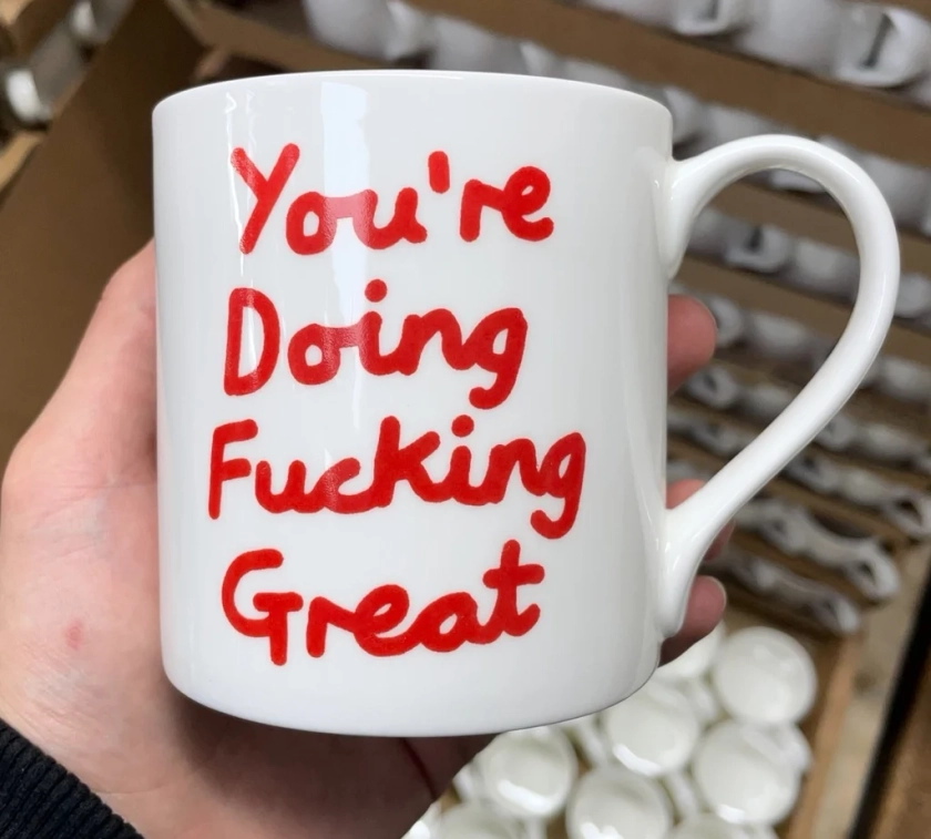 Mug- You're doing fucking great (red)