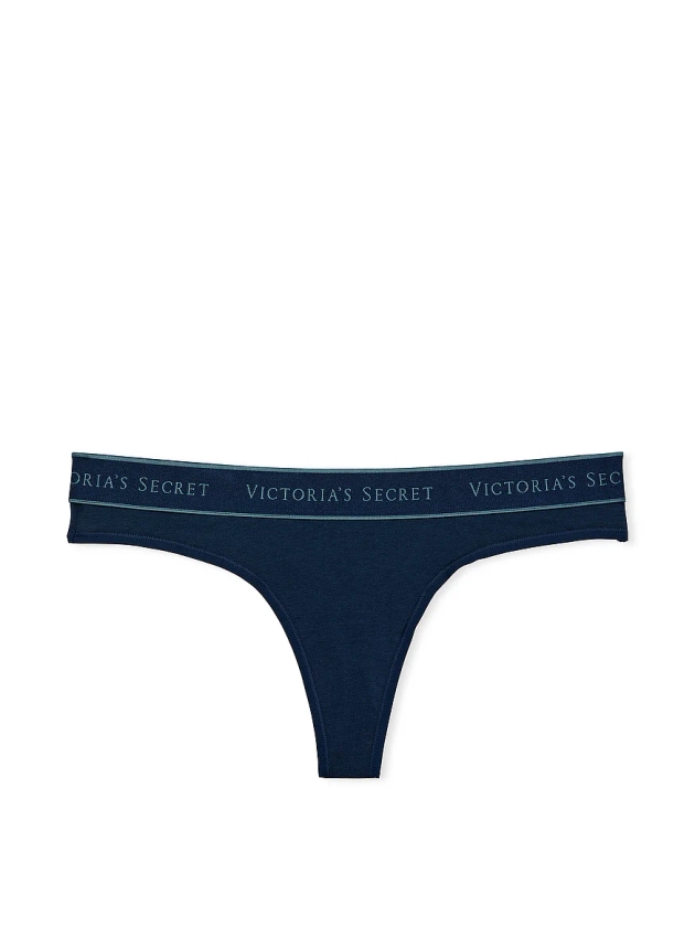 Buy Logo Trim Cotton Thong Panty - Order Panties online 5000004815 - Victoria's Secret US