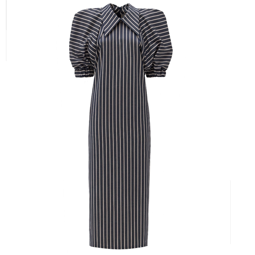 Striped Midi Dress - Blue by Julia Allert