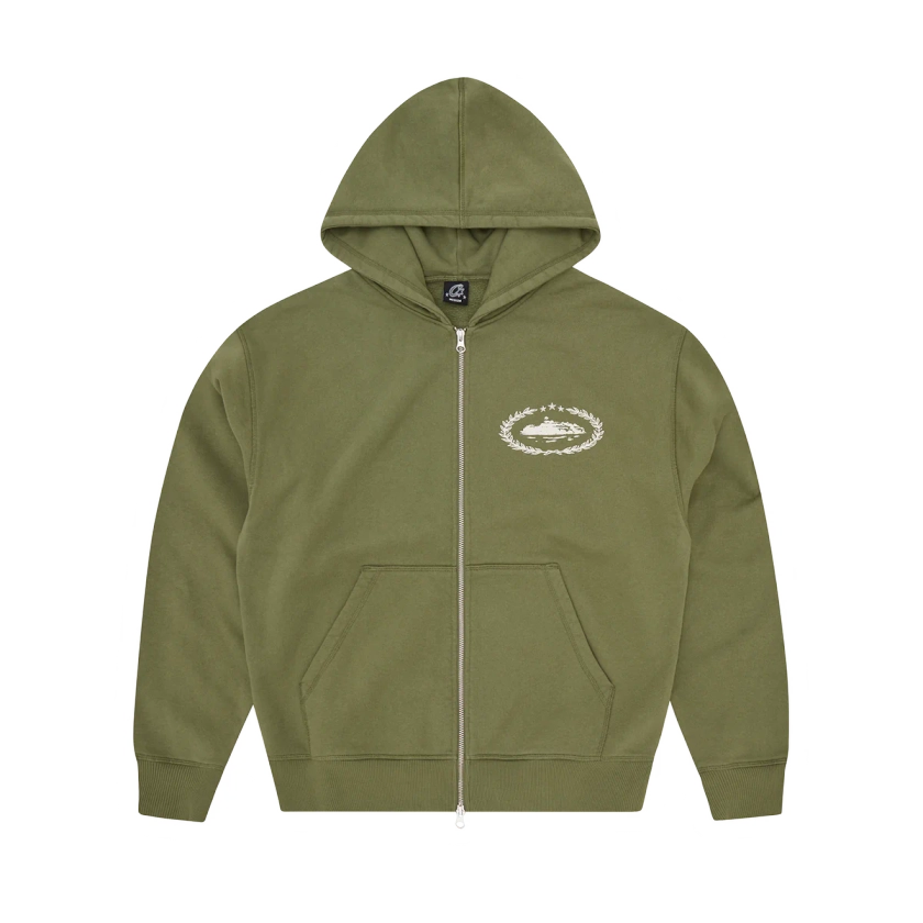 SUPERIOR ROYALE ZIP HOODIE [OLIVE]