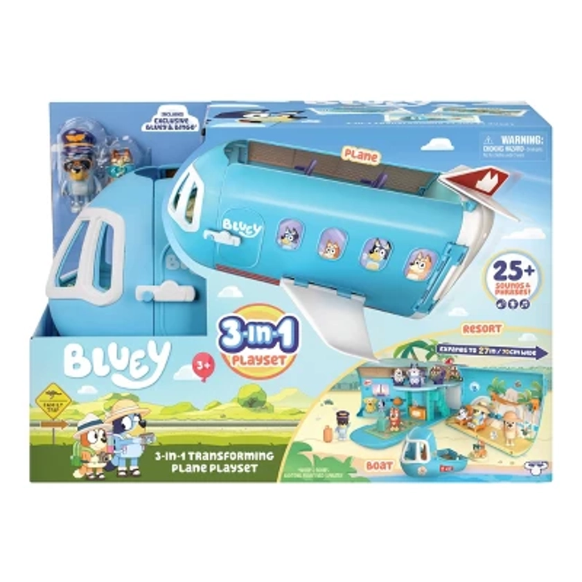 Bluey 3-in-1 Airplane Playset