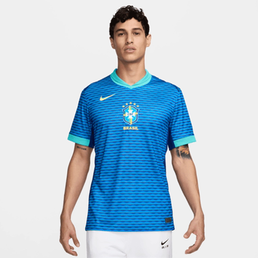 Maillot de foot Replica Nike Dri-FIT Brésil 2024 Stadium Extérieur pour homme