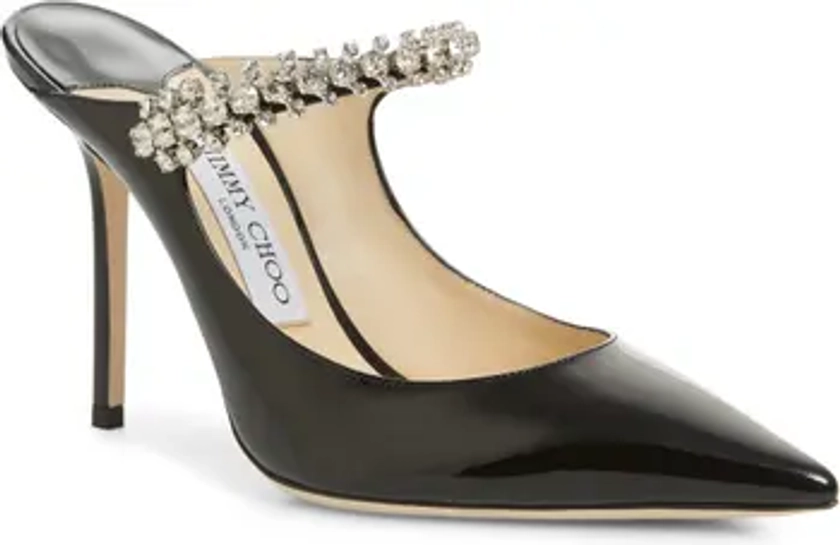 Jimmy Choo Bing Crystal Embellished Patent Mule | Nordstrom