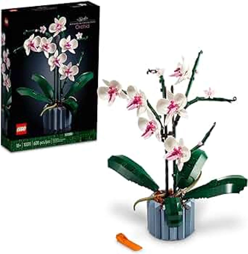 LEGO Icons Orchid Artificial Plant, Building Set with Flowers, Home Décor Gift for Adults, Botanical Collection, Great Gift for Birthday and Anniversary for Her and Him, 10311