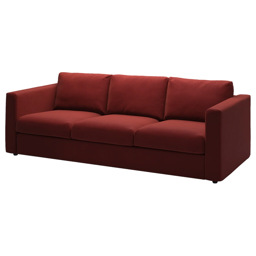 VIMLE 3-seat sofa, Djuparp red-brown - IKEA