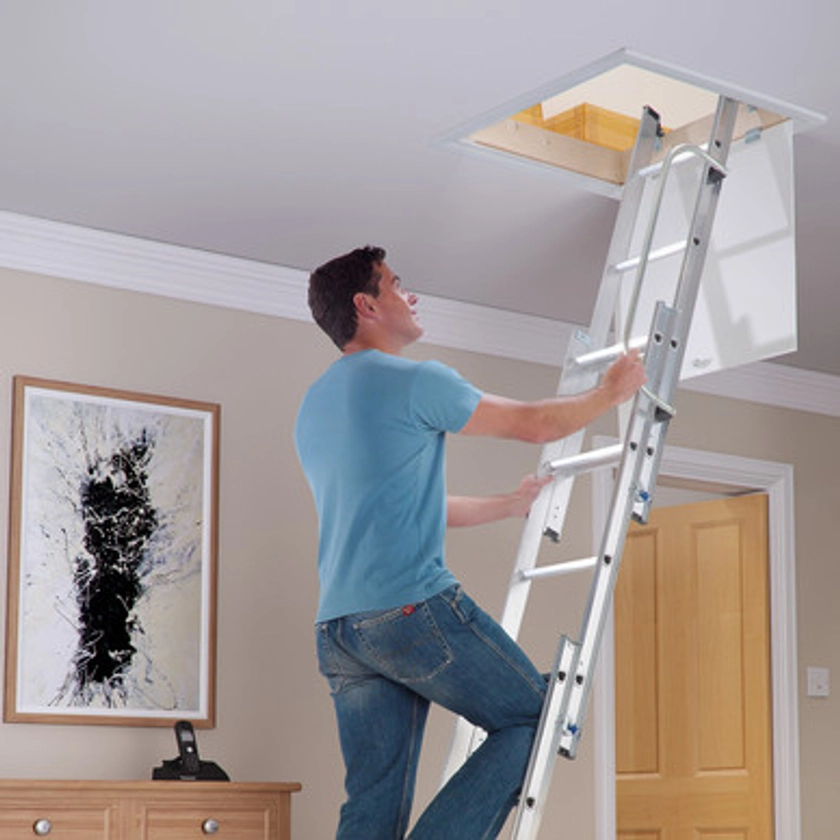 Werner 3 Section Loft Ladder & Handrail