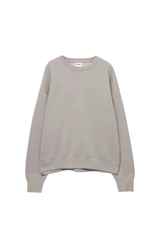 Sweat basique col rond oversize - pull&bear