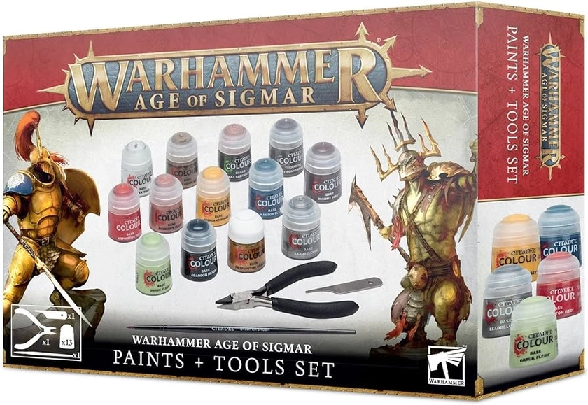 Games Workshop - Warhammer Age Of Sigmar Paints + Tools Set