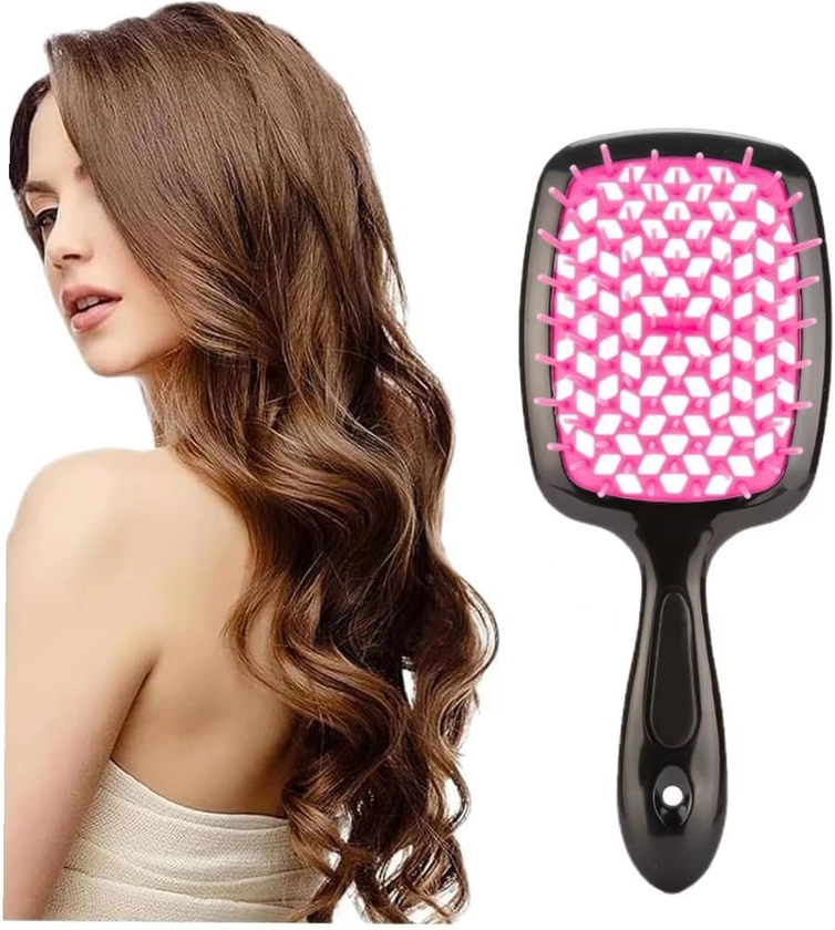 2024 New Detangling Hair Brush Flexy Hair Brush,Detangling Hair Brush with Flexible Bristles Combing Through Curls Removing Tangles Lightweight Hair Accessories for All Hair Type.(1Pc)