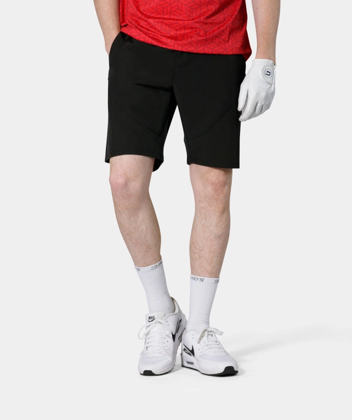 Men's Luxe Golf Shorts in Black | Crossover Shorts | Druids