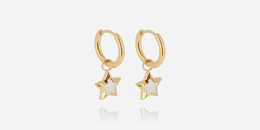 Boucles d'oreilles Polaris (Acier doré)