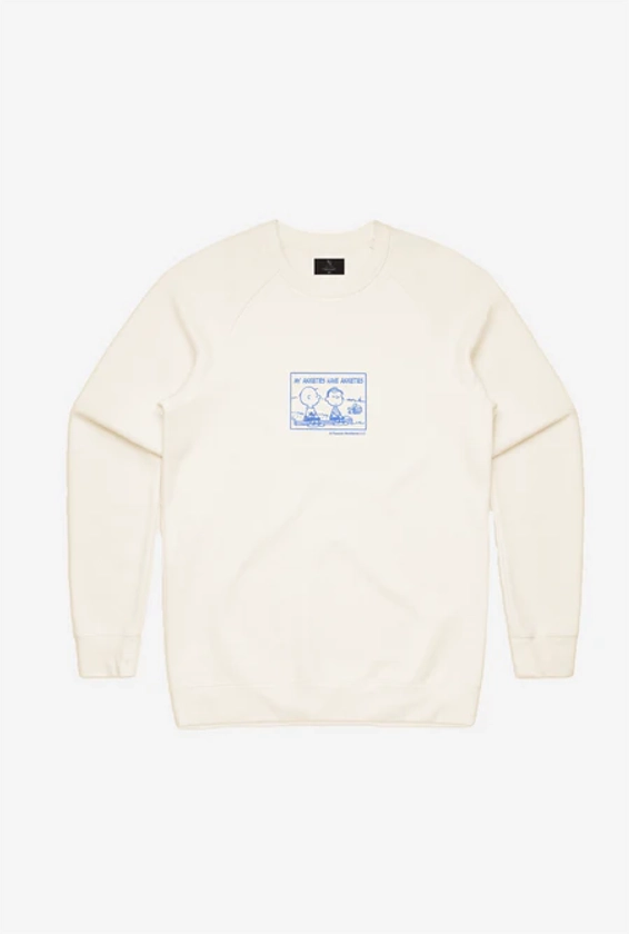 Peace Collective Peanuts My Anxieties have Anxieties Crewneck - Ivory
