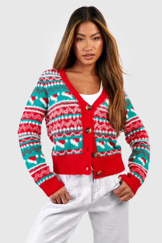 Soft Knit Fairisle Christmas Cardigan