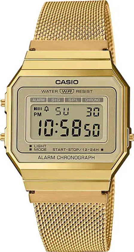 CASIO A700WMG-9AVT Mesh Strap Digital Chronograph Watch, 37.4mm x 35.5mm | Nordstrom