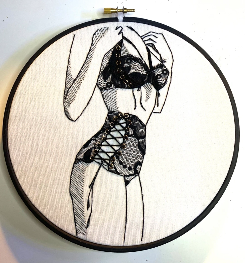 embroidery, hoop art, Customisable, Stitching Gift, Modern Embroidery, embroidery art