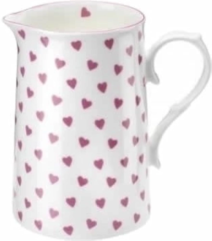 Roy Kirkham Nina Campbell Pink Hearts Medium water jug