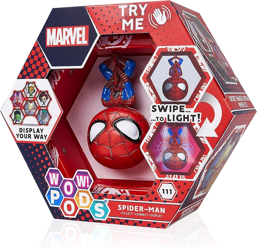 WOW! PODS Avengers Collection - Spider-Man | Superhero Light-Up Bobble-Head Figure | Official Marvel Toys, Collectables & Gifts : WOW! STUFF: Amazon.co.uk: Toys & Games