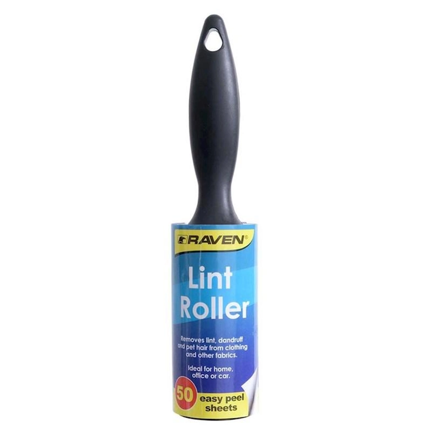 Raven Lint Roller 50 Sheets Black