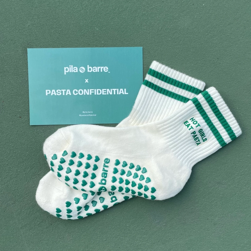 Hot Girls Eat Pasta Grip Sock - Pila X Pasta Confidential