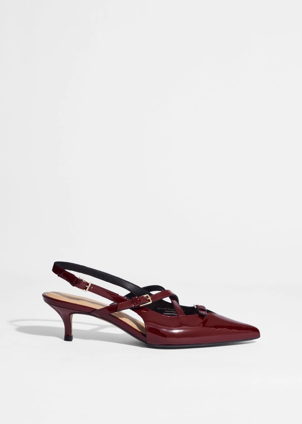 Verzierte Slingback-Pumps