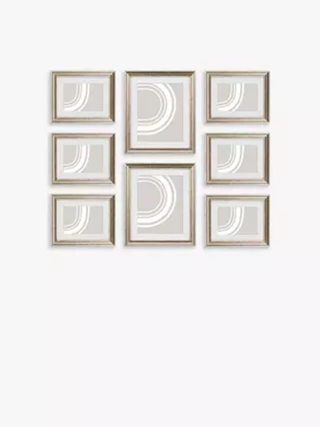 John Lewis Gallery Set Multi-aperture Photo Frames, 8 Photo, Champagne