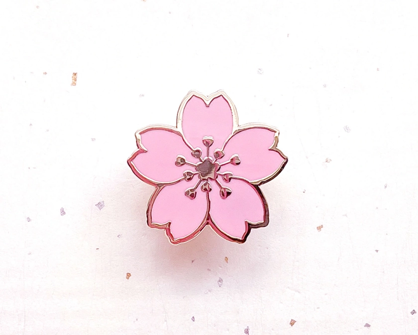 Mini Sakura Cherry Blossom Enamel Pin - Etsy UK