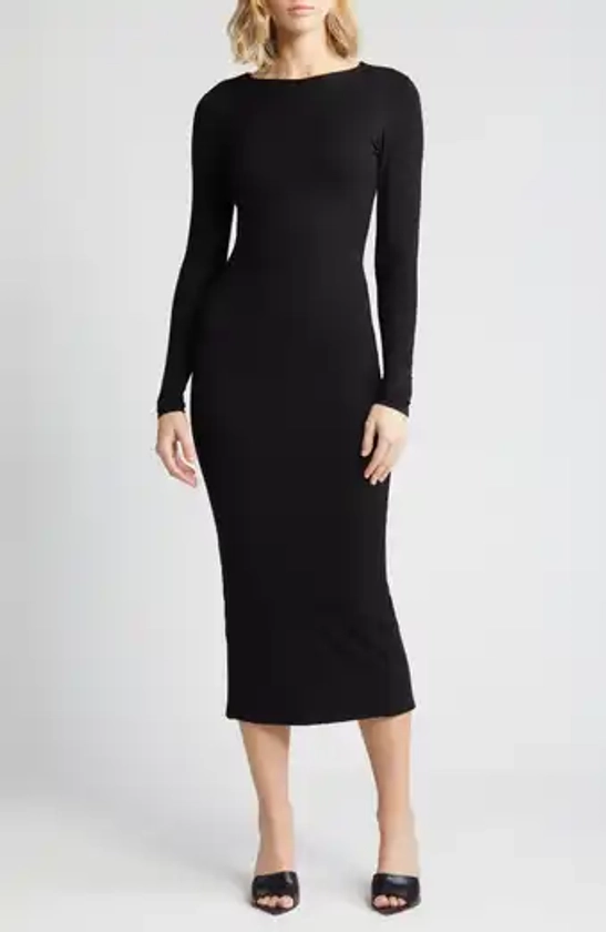 AFRM Juniper Funnel Neck Long Sleeve Jersey Maxi Dress | Nordstrom