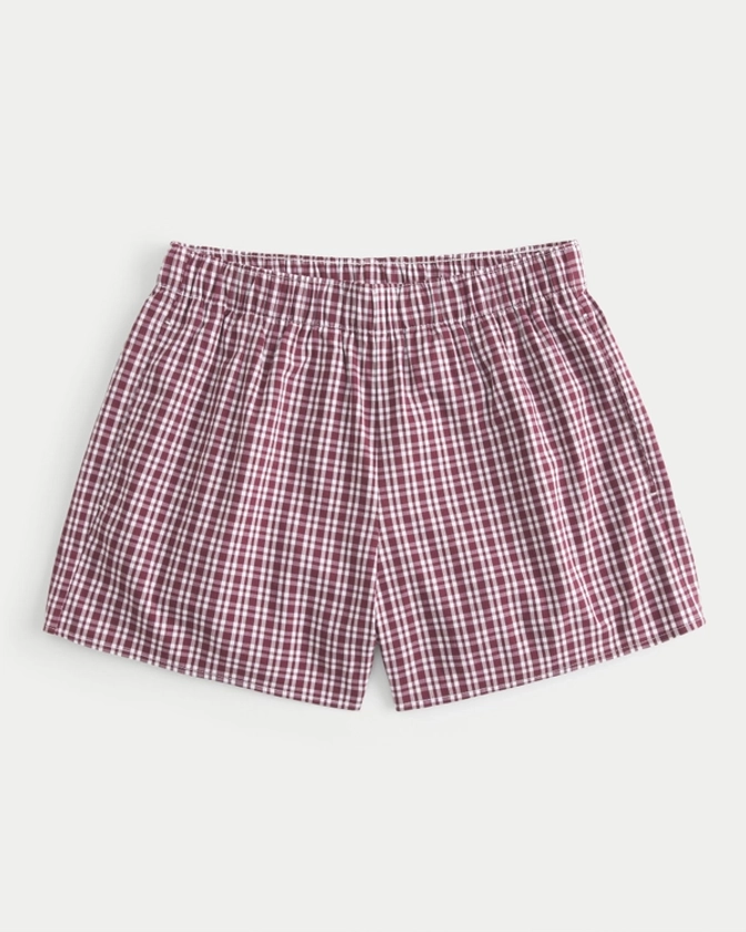 Women's Poplin Boxer Shorts | Women's Bottoms | HollisterCo.com