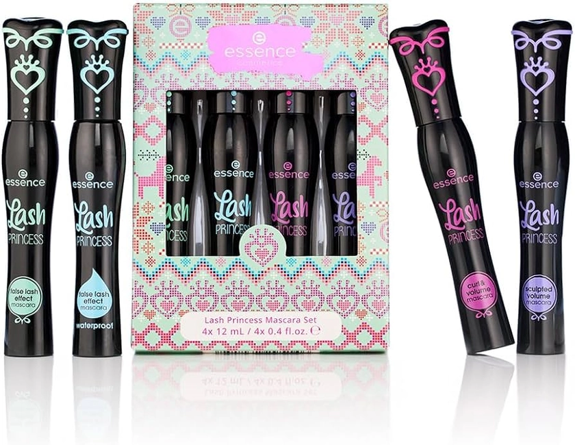 Amazon.com : essence | Lash Princess Mascara Set | 4 Vegan & Cruelty-Free Mascaras | False Lash Effect, Waterproof, Curl & Volume, Sculpted | Holiday Gift for Beauty Lovers : Beauty & Personal Care