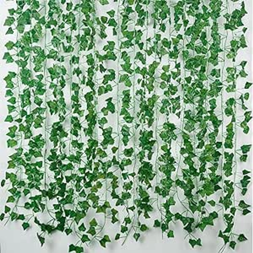 Amazon.com: Freyalife Fake Vines for Room Decor(12 Pack 84 Feet) Aesthetic Artificial Plant Ivy Leaves Hanging Greenery Garlands for Home Bedroom Wall Wedding Christmas Party Office Patio Outdoor Garden Décor : Home & Kitchen