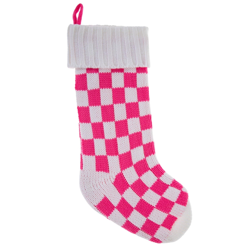 Knitted Check Stocking