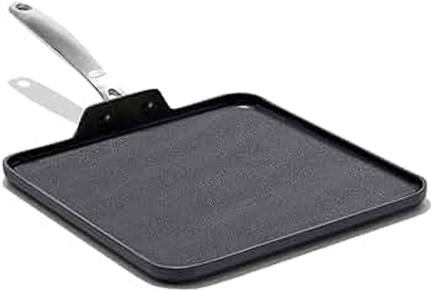 Amazon.com: OXO Good Grips Pro 11" Griddle Pan, 3-Layered German Engineered Nonstick Coating, Dishwasher Safe, Oven Safe, Stainless Steel Handle, Black: Home & Kitchen