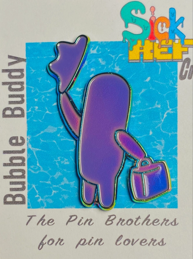 Bubble Buddy W/ Hat and Briefcase (Spongebob Inspired Pin)