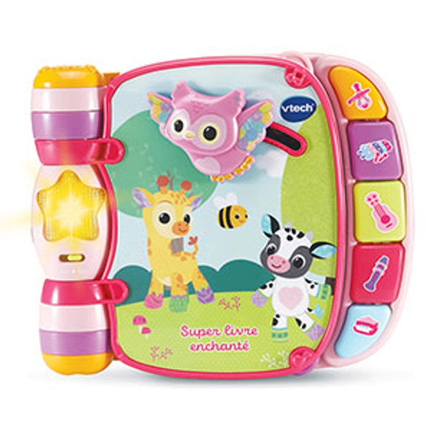 VTech - Livre Bébé musical - Super livre enchanté des Baby loulous rose