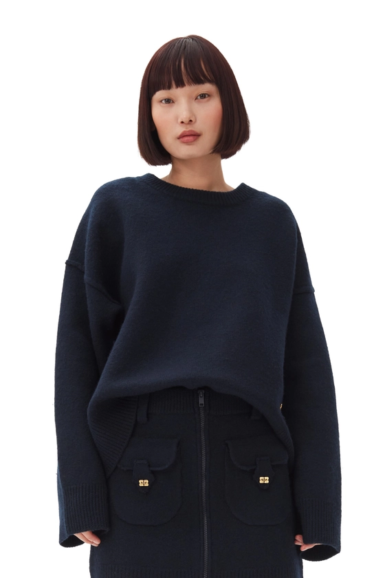 Pull Dark Blue Wool