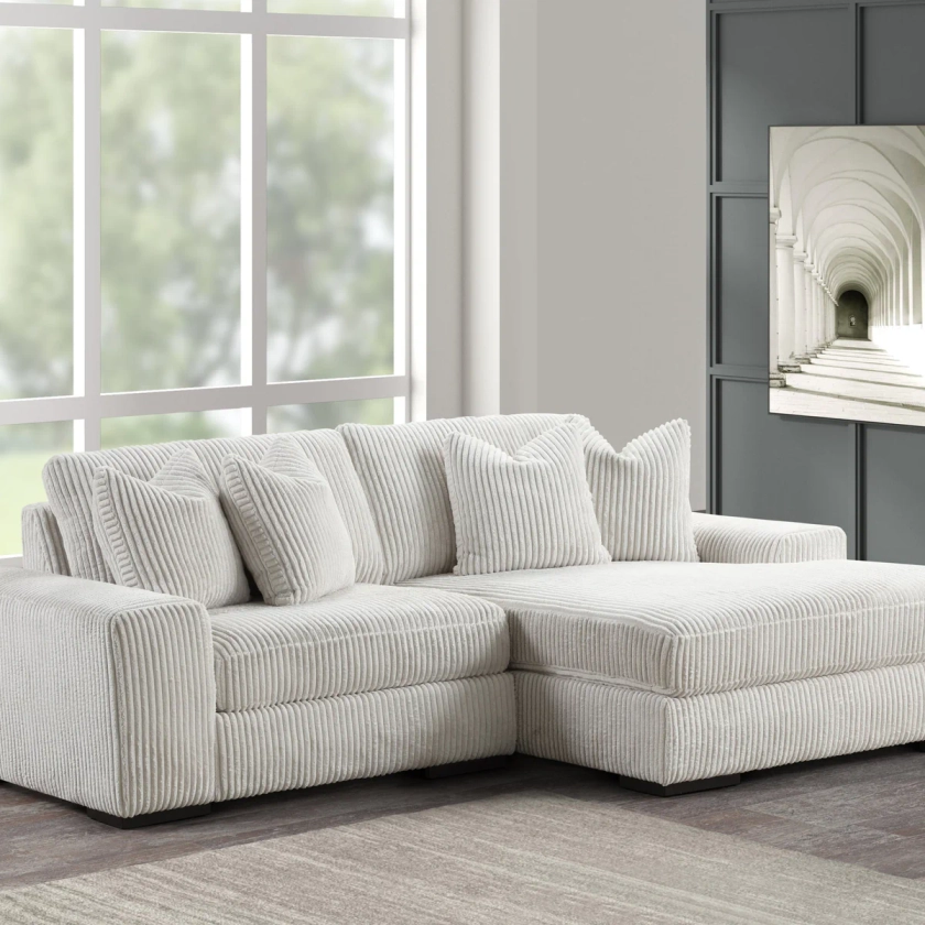 SUNDAY BEIGE 2PC Sectional - Luna Furniture