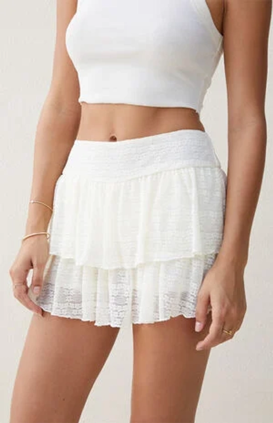Beverly & Beck Lace Tiered Mini Skort | PacSun