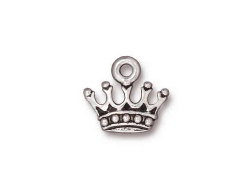 TierraCast Antique Silver King's Crown Charm