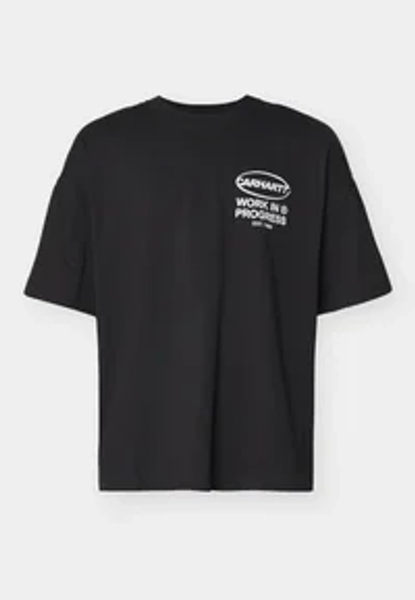 Carhartt WIP BODY OF WORK - T-shirt imprimé - black/white/noir - ZALANDO.FR