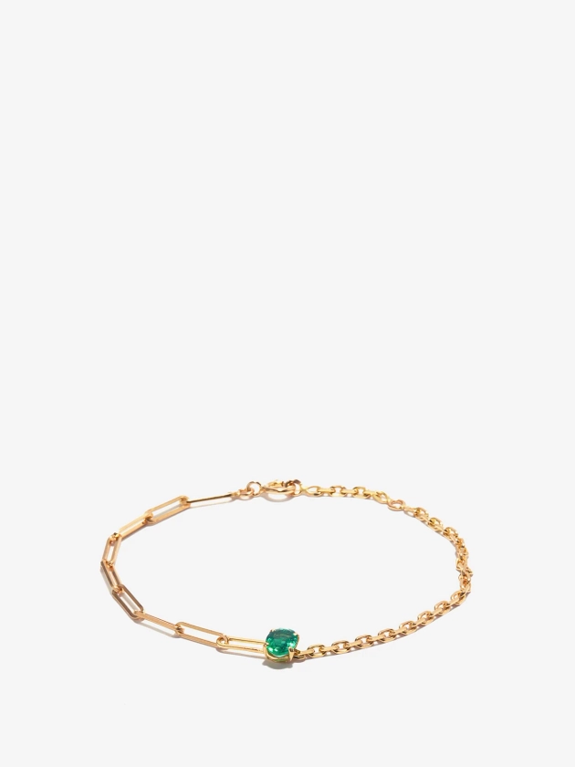 Emerald & 18kt gold bracelet
