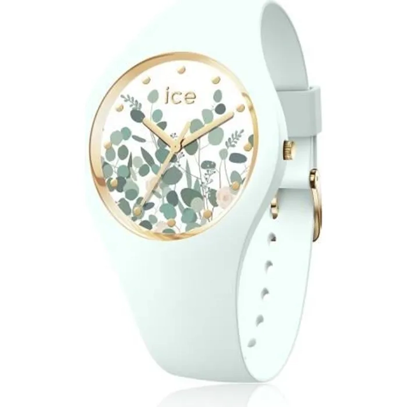 Ice-Watch - ICE flower Mint garden - Montre verte pour femme avec bracelet en silicone - 017581 (Medium)