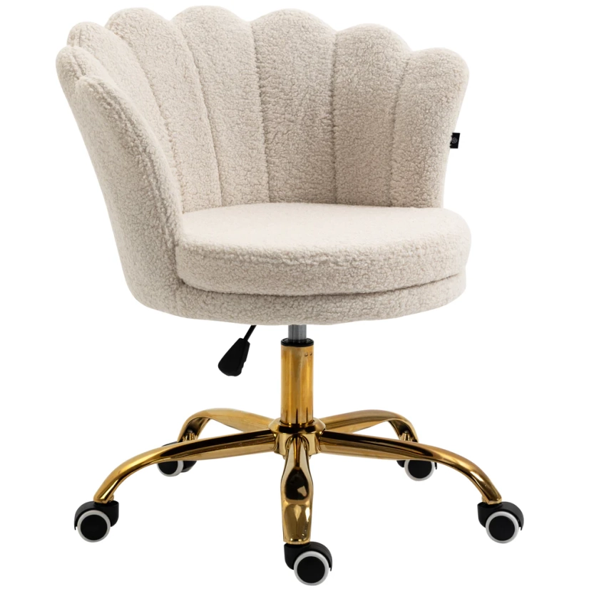 Hepburn Scalloped Swivel Chair (Ecru Boucle)