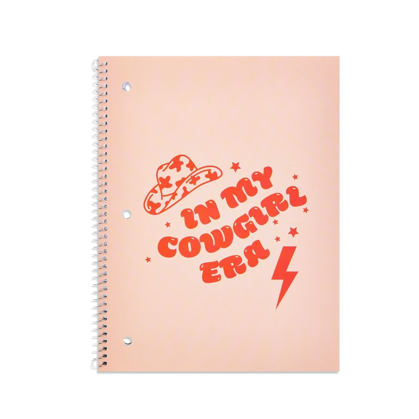 Pen + Gear College Ruled 1-Subject Notebook, 8" x 10.5", Cowgirl, 80 Sheets, Peach