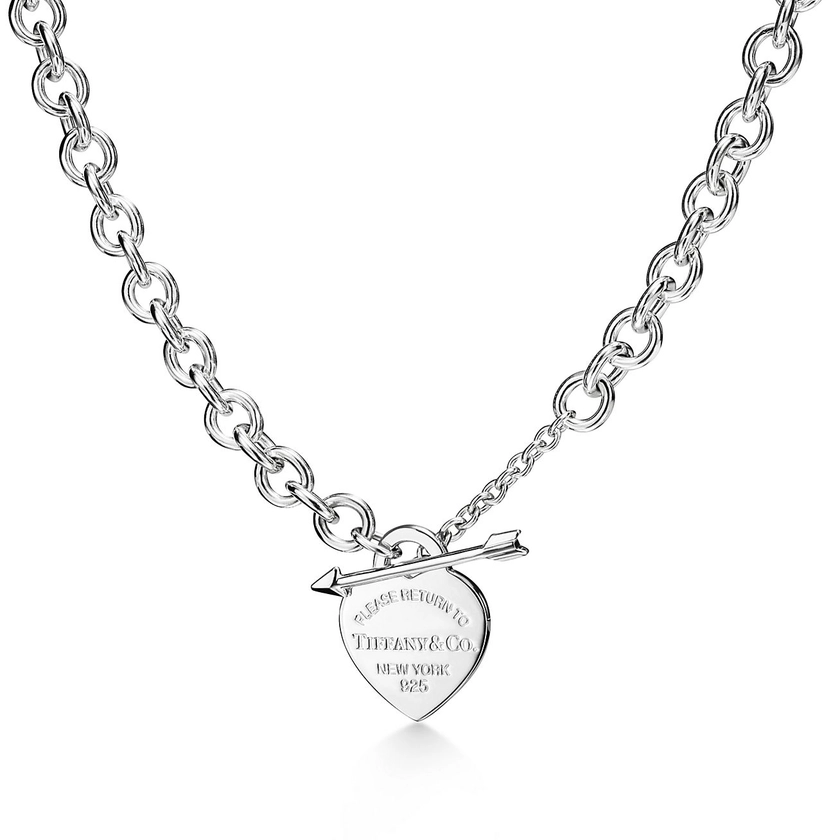 Return to Tiffany™Lovestruck Heart Tag Necklace in Silver, Medium