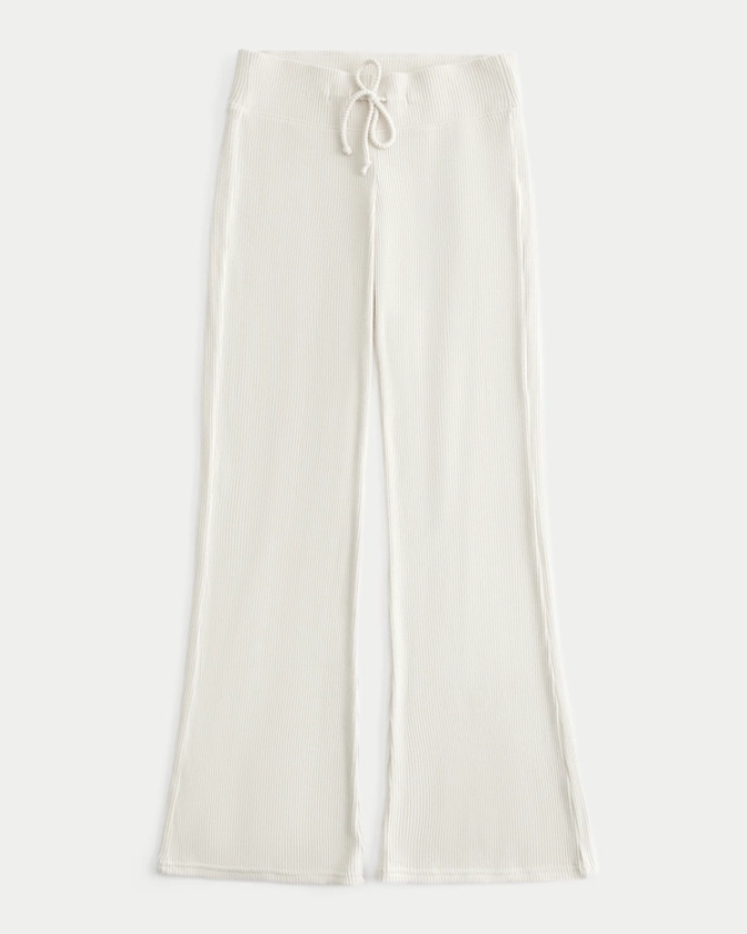 Women's Cozy Ribbed Flare Pants | Women's Bottoms | HollisterCo.com