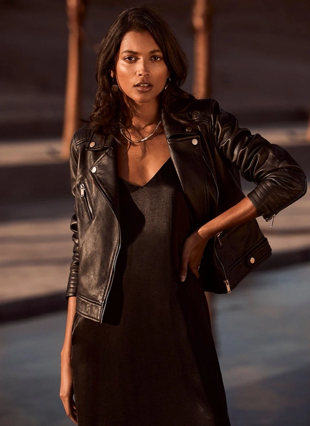 Black Casual Leather Jacket